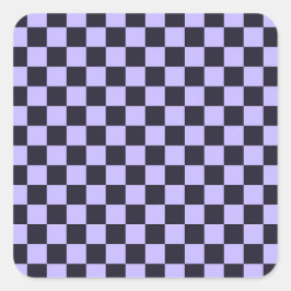 French lilac checkerboard pattern スクエアシール
