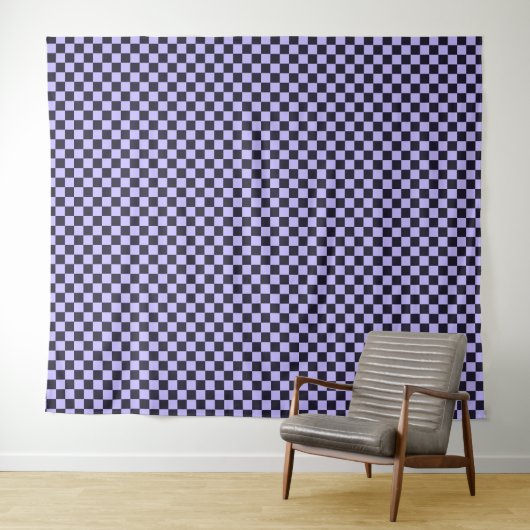 French lilac checkerboard pattern タペストリー (インサイチュ(横))