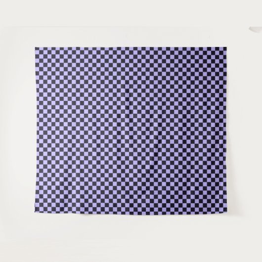 French lilac checkerboard pattern タペストリー (正面(横))