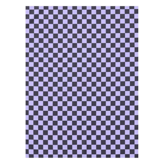 French lilac checkerboard pattern テーブルクロス (正面)