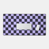 French lilac checkerboard pattern デスクマット (キーボード&マウス)