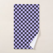 French lilac checkerboard pattern バスタオルセット (ハンドタオル)