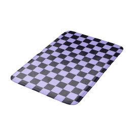 French lilac checkerboard pattern バスマット