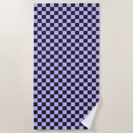 French lilac checkerboard pattern ビーチタオル