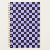 French lilac checkerboard pattern プランナー手帳 (正面)