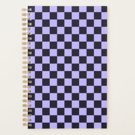 French lilac checkerboard pattern プランナー手帳
