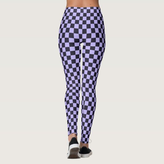 French lilac checkerboard pattern レギンス (裏面)