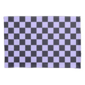 French lilac checkerboard pattern 枕カバー (正面左)