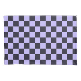 French lilac checkerboard pattern 枕カバー