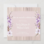French Lilac wedding invitations rustic (正面)