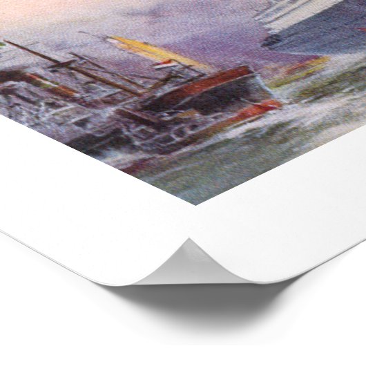 French Line's Normandie ポスター (角)