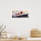 French Line's Normandie ポスター (キッチン)