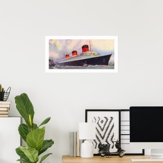 French Line's Normandie ポスター (ホームオフィス)