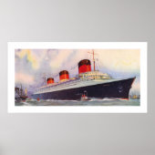 French Line's Normandie ポスター (正面)