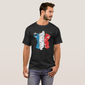 French Map Travel Souvenir France Flag Love Paris Tシャツ (正面フル)