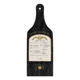 French Menu Black Glass Cutting Board カッティングボード