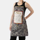 French Menu Elegant Damask Apron エプロン (インサイチュ)
