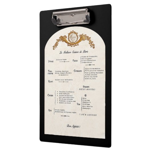 French Menu Kitchen Clipboard クリップボード (左)