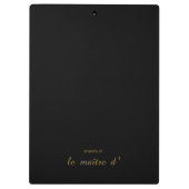 French Menu Kitchen Clipboard クリップボード (裏面)