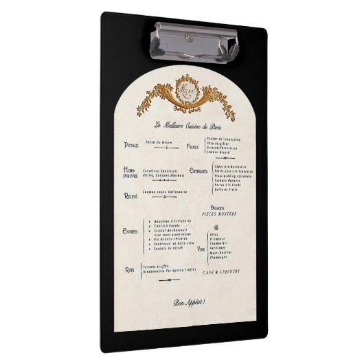 French Menu Kitchen Clipboard クリップボード (右)