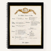 French Menu Spiral Notebook ノートブック (正面)