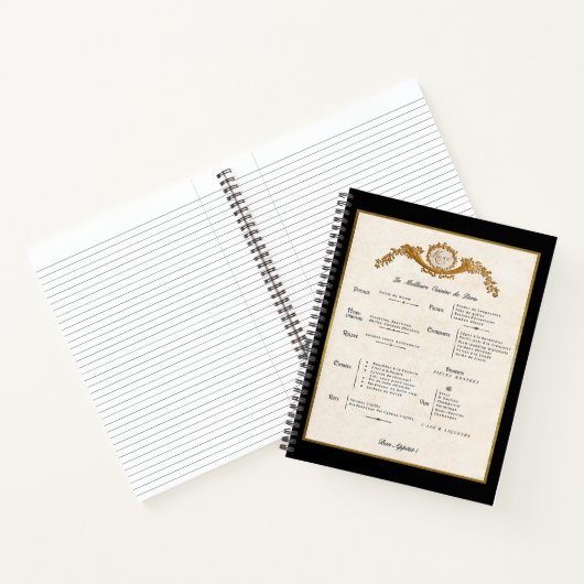 French Menu Spiral Notebook ノートブック (内部)
