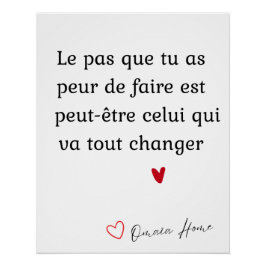 French Motivational Quote Wall Art ポスター
