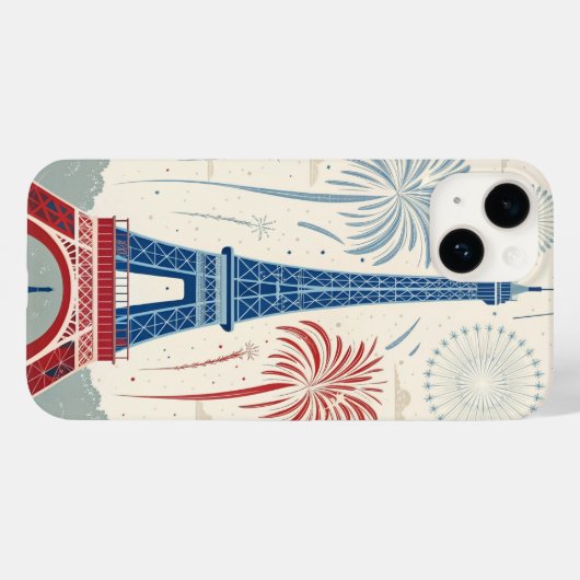 French National Day. July 14 every year Case-Mate iPhoneケース (裏面 (横))