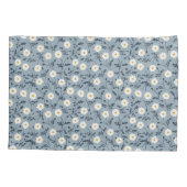 French Navy Blue Modern Farmhouse Daisy Pattern 枕カバー (裏面)