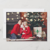 French Noël Modern Elegant Chic Photo Family シーズンカード (正面)