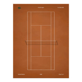 French Open Clay Tennis Court ポスター