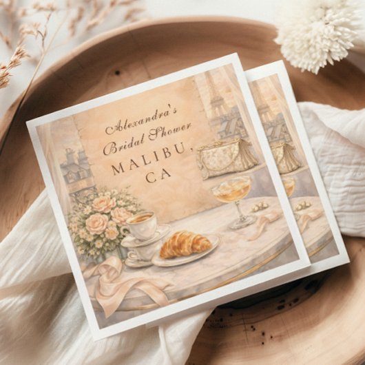 French Paris Bridal Shower スタンダードカクテルナプキン
