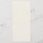 French Pastoral Ivory Wedding Menu Card メニュー (裏面)