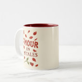 French Petal‑Rose Minimalist Mug ツートーンマグカップ (正面左)
