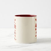 French Petal‑Rose Minimalist Mug ツートーンマグカップ (中央)