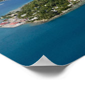 French Polynesia, Bora Bora. Aerial view of ポスター (角)