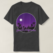 french polynesia By night with Palms Tシャツ (デザイン正面)