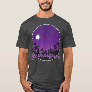 french polynesia By night with Palms Tシャツ