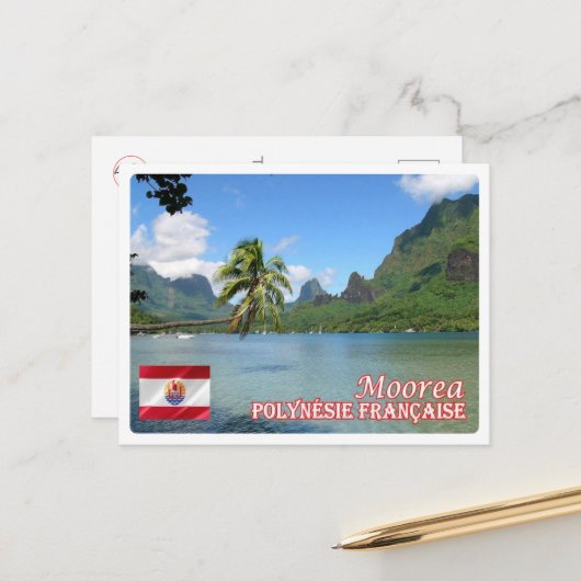French Polynesia - Moorea - Cook's Bay - ポストカード (正面/裏面インサイチュ)