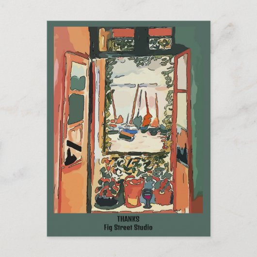 French Quarter Balcony & Wine, Fig Street Studio ポストカード (正面)