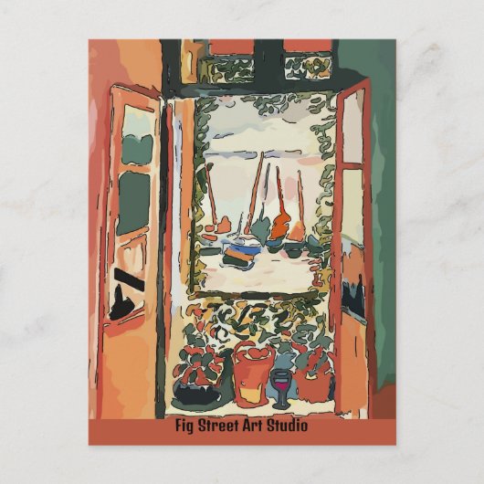 French Quarter Balcony & Wine, Fig Street Studio ポストカード (正面)