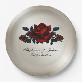 French Quarter Goth Antique Gold Wedding   ペーパープレート