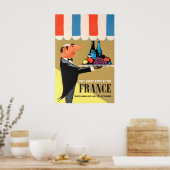 French Restaurant Art France Travel Poster Print ポスター (キッチン)