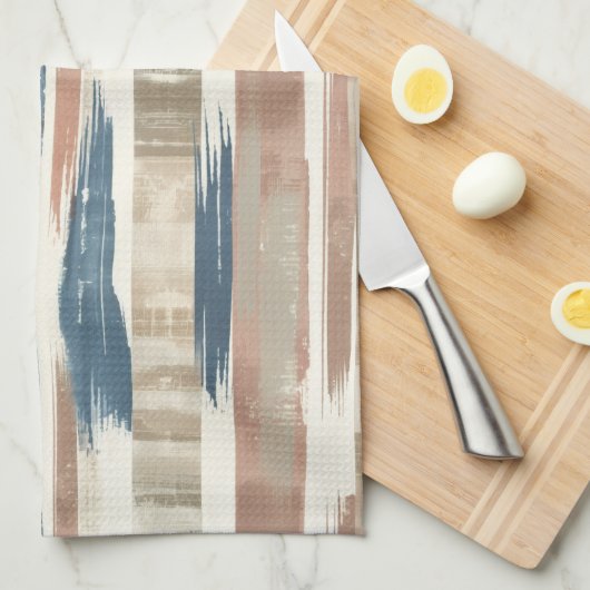 French Retro Brush Stripe Kitchen Towels キッチンタオル (四つ折り)