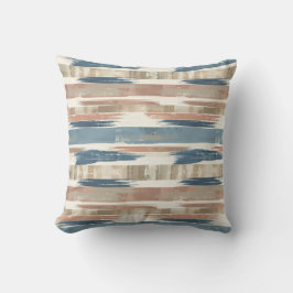 French Retro Brush Stripe Throw Pillow クッション