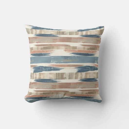 French Retro Brush Stripe Throw Pillow クッション (正面)