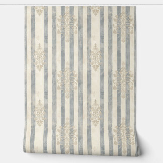 French Retro Damask Stripe  壁紙