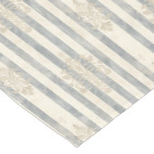 French Retro Damask Stripe Table Runner ショートテーブルランナー (コーナー)