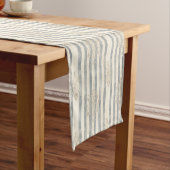 French Retro Damask Stripe Table Runner ショートテーブルランナー (インサイチュ)