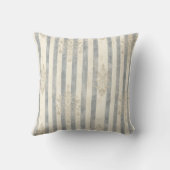 French Retro Damask Stripe Throw Pillow クッション (裏面)